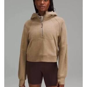 Lululemon Scuba Oversized Half-Zip Hoodie XS/S Heathered Nutmeg NWT